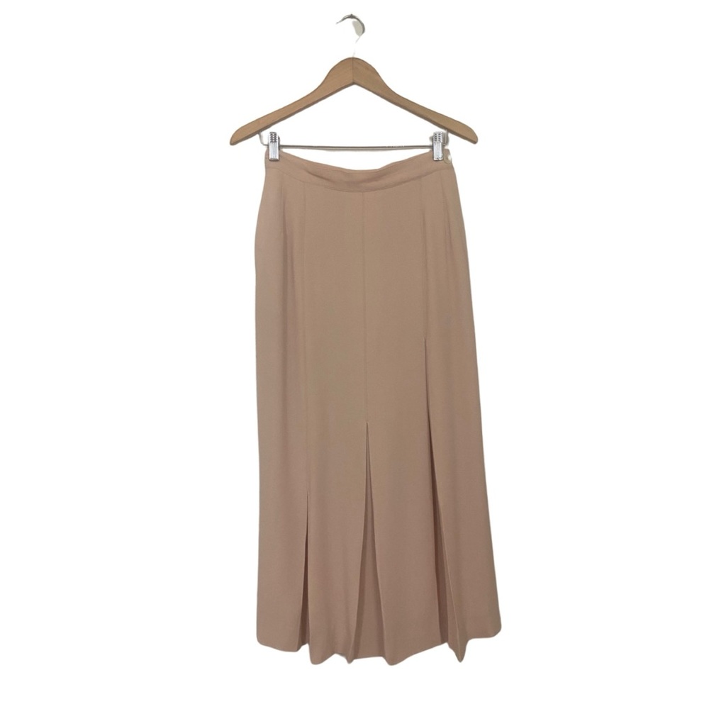 Perry Ellis Portfolio | Vintage Box Pleat Long Sleek Skirt